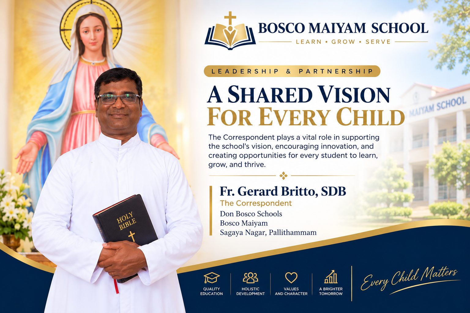 Fr. Gerard Britto, SDB - The Correspondent