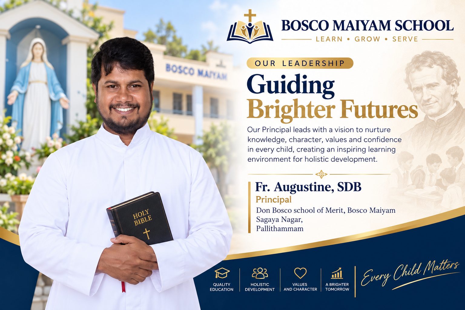 Fr. Augustine, SDB - Principal